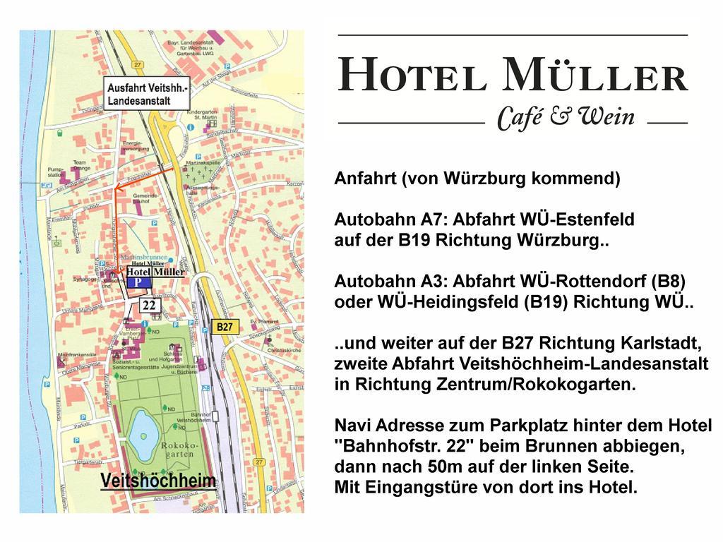 Hotel Muller Cafe & Wein - Mondholzhotel Veitshöchheim Exterior foto